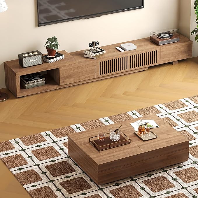 gaoyangjiaju Mid-Century Modern Expandable Coffee Table & TV Stand Set - Image 8