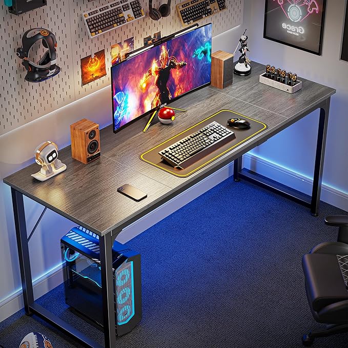 Huuger Computer Gaming Desk, 63 Inch Office Desk - Image 4