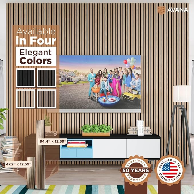 Avana Acoustic Wood Wall Panels – 94.4 X 12.6 Inch White Oak Acoustic Panels 4 - Image 7