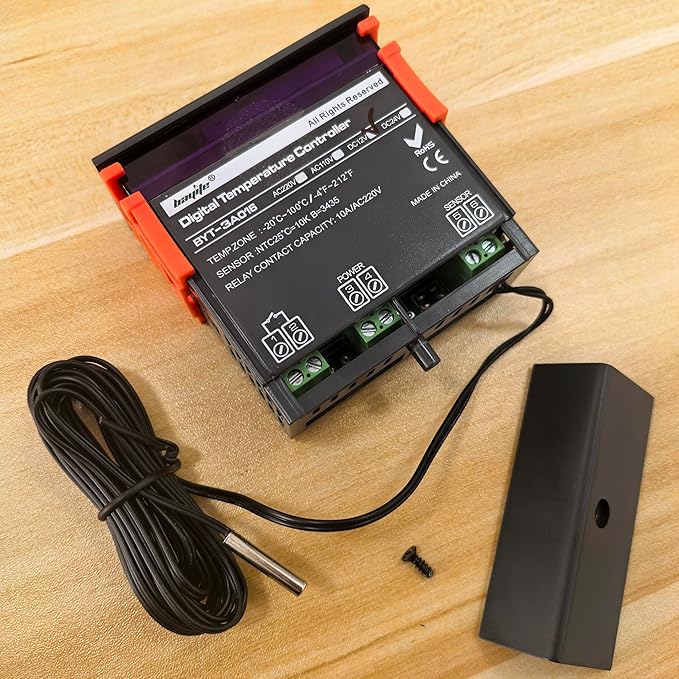 bayite DC 12V Fahrenheit Digital Temperature Controller 10A 1 Relay - Image 7
