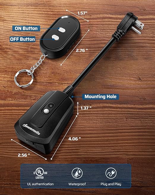 DEWENWILS Outdoor Wireless Remote Control Outlet, 15 amp Heavy Duty - Image 5