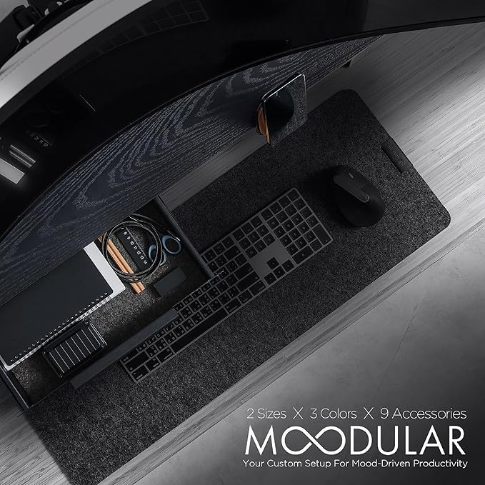 ULTRARM Moodular Wooden Monitor Stand 45.6” Large Desk Organizer - Image 2