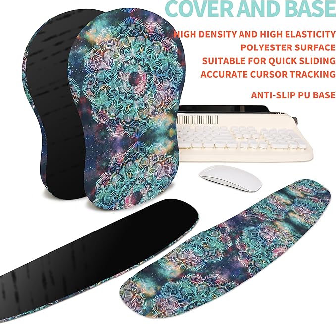 KUOSGM 2-in-1 Ergonomic Set, Wave Rise Keyboard Wrist Rest and Massage Bulge - Image 6
