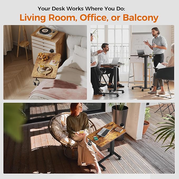 Agilestic Portable Standing Desk Height Adjustable, Mobile Table - Image 4