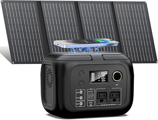 Solar Powered Generator 300W Peak/70400mAh, 260Wh Portable Power Station by SinKeu