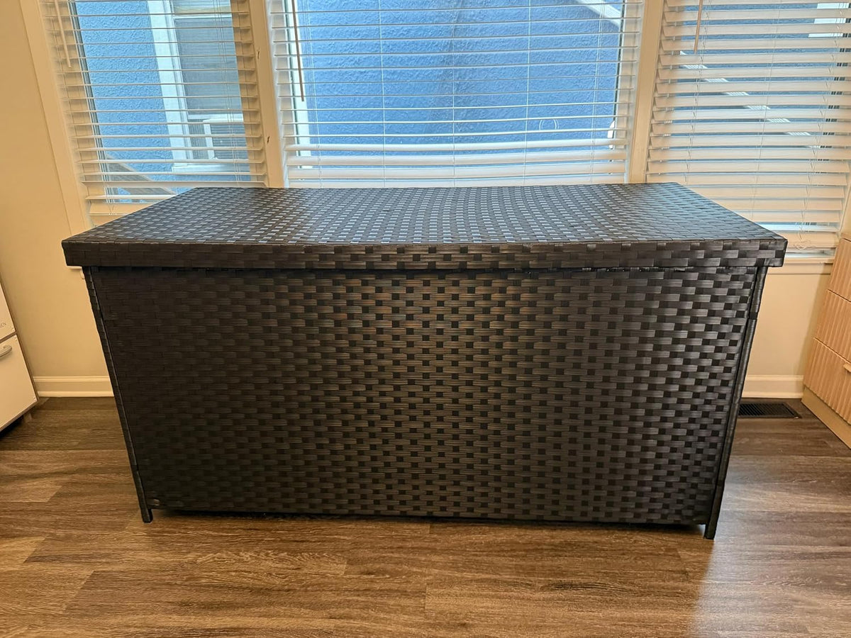 dwvo 260 gallon deck box, xxl all-weather wicker, package contents