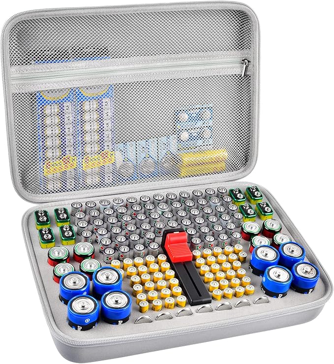 Battery Organizer Case, 150+ Batteries Storage Holder Container by GWCASE