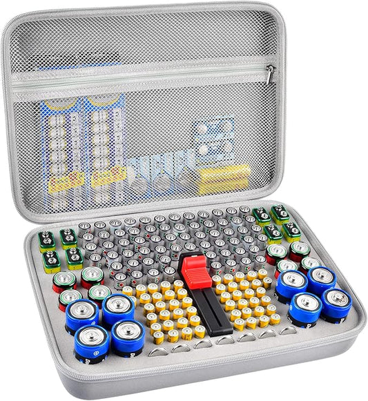 Battery Organizer Case, 150+ Batteries Storage Holder Container by GWCASE