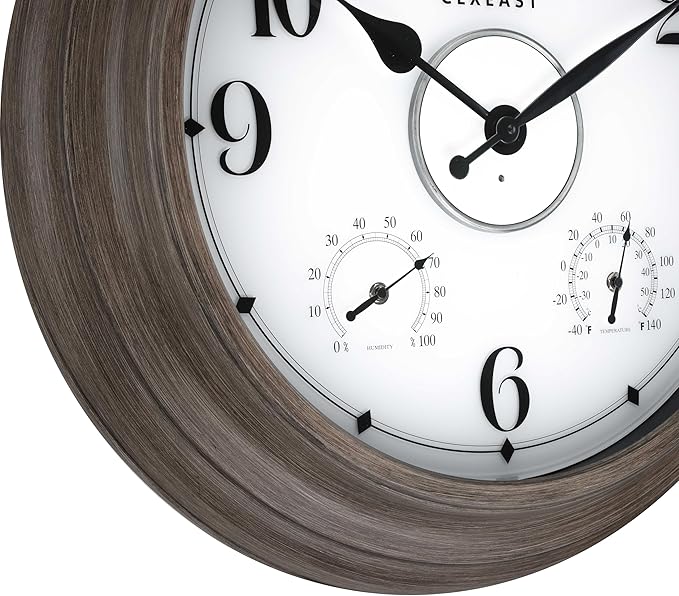 CLXEAST 24 Inch LED Illuminated Outdoor Clocks Waterproof - Image 8