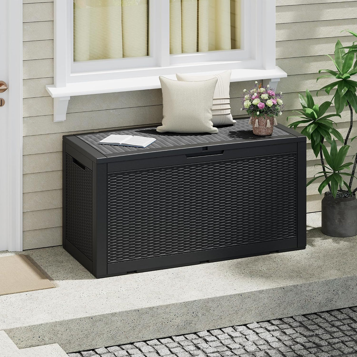 outdoor storage box waterproof, 100 gallon deck box, main product view