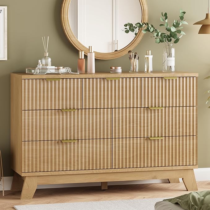 Fluted Dresser for Bedroom by Xixini