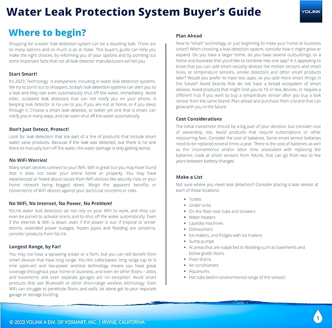 YoLink Water Leak Detector, 1/4 Mile World's Longest Range, Wireless Smart - Image 4