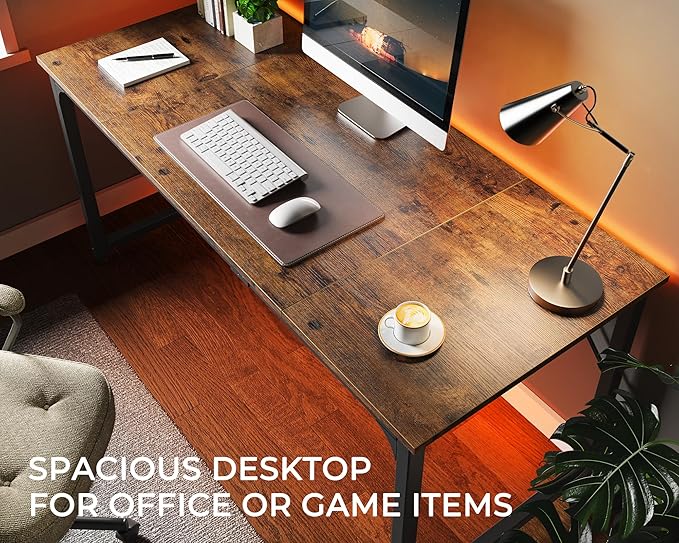 Huuger Computer Desk, 63 Inch Office Desk, Gaming Desk - Image 5