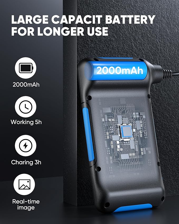 T TAKMLY Endoscope Camera with Light, Dual Lens 1080P Industrial Borescope with - Image 3