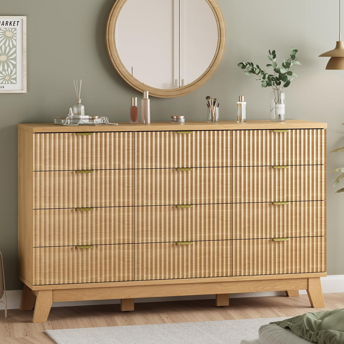 Fluted Dresser for Bedroom