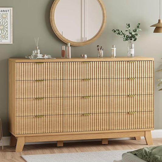 Fluted Dresser for Bedroom by Xixini