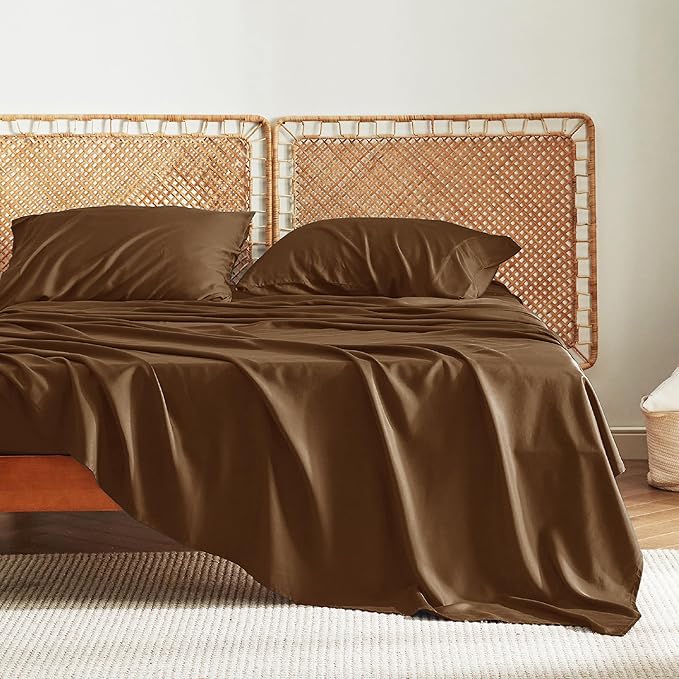 Bedsure Full Size Bed Sheets, Cooling Sheets, Rayon Derived from Bamboo - Image 6