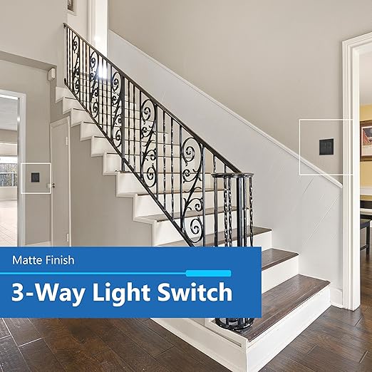 LIDER Brushed Black Minimalist Design Decorator Switch, Frameless Paddle Wall - Image 2