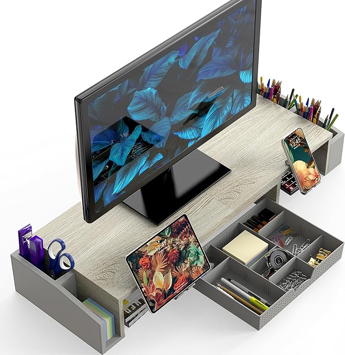Simple Houseware Desk Dual Monitor Stand Riser - Image 2