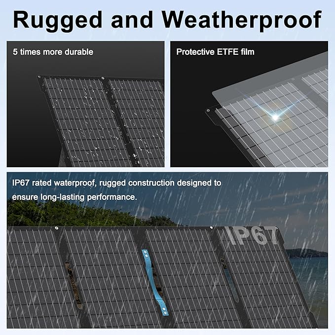 E-POWO 60W Portable Solar Panels Chargers - Image 6