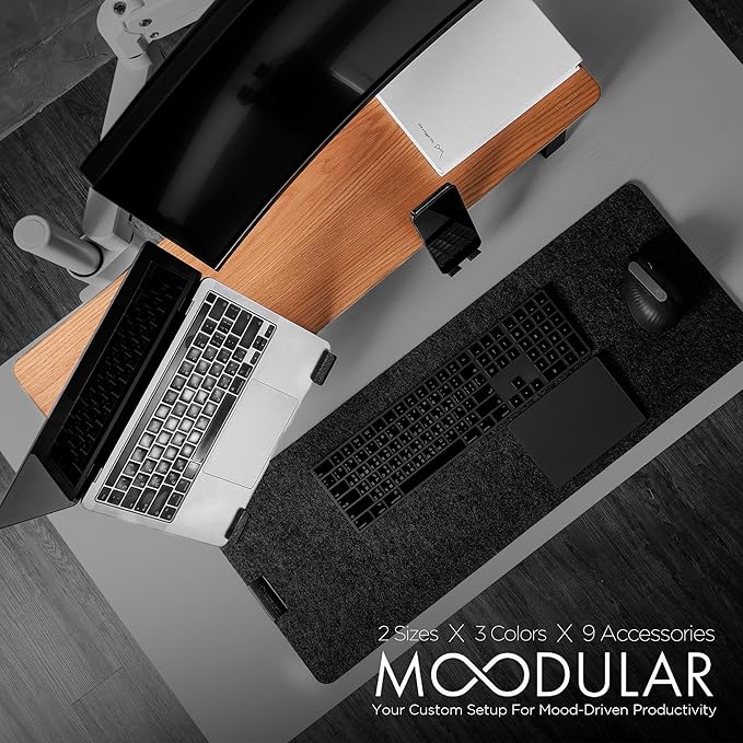 ULTRARM Moodular Wooden Monitor Stand 33.4” Desk Organizer - Image 2