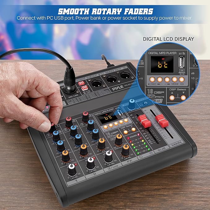 Pyle Professional DJ Audio Mixer - Image 4