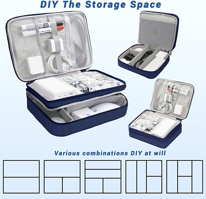 Electronics Organizer, Travel Cord Organizer Pouch, Portable Cable Organizer - Image 7