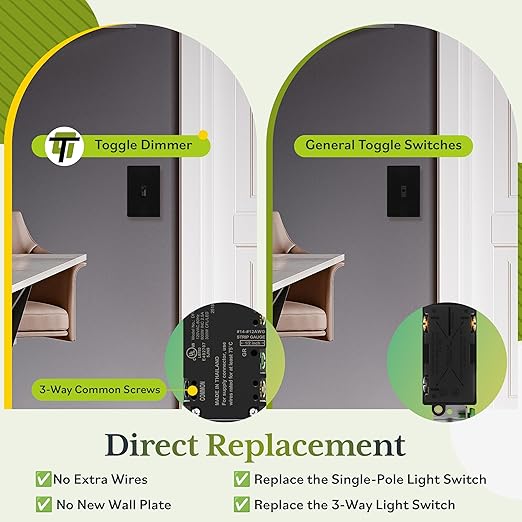 TG Digital Toggle Dimmer Light Switch - Image 4