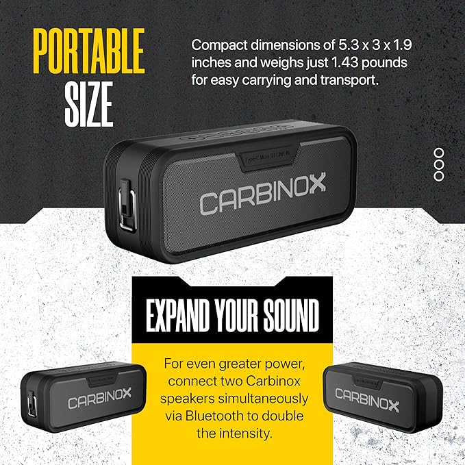 CARBINOX Portable Bluetooth Speaker - Image 4