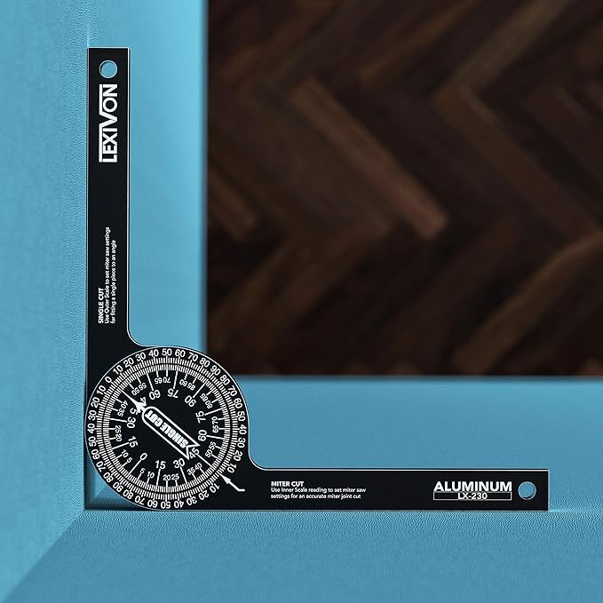 LEXIVON Aluminum Miter Saw Protractor | 7-Inch Rust Proof Angle Finder - Image 8