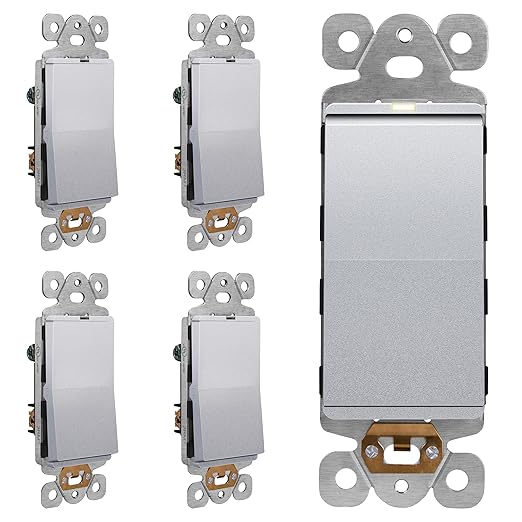 LIDER Minimalist Design Matte Finish Lighted Decorator Switch, Frameless Paddle by LIDER