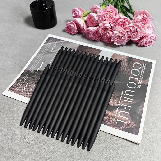 Aozora Pens Bulk 30 Pack Black Click Pens No Bleed Wholesale Retractable - Image 6