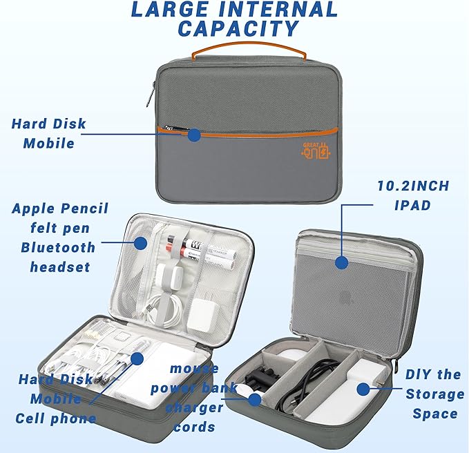 Electronics Organizer, Travel Cord Organizer Pouch, Portable Cable Organizer - Image 5