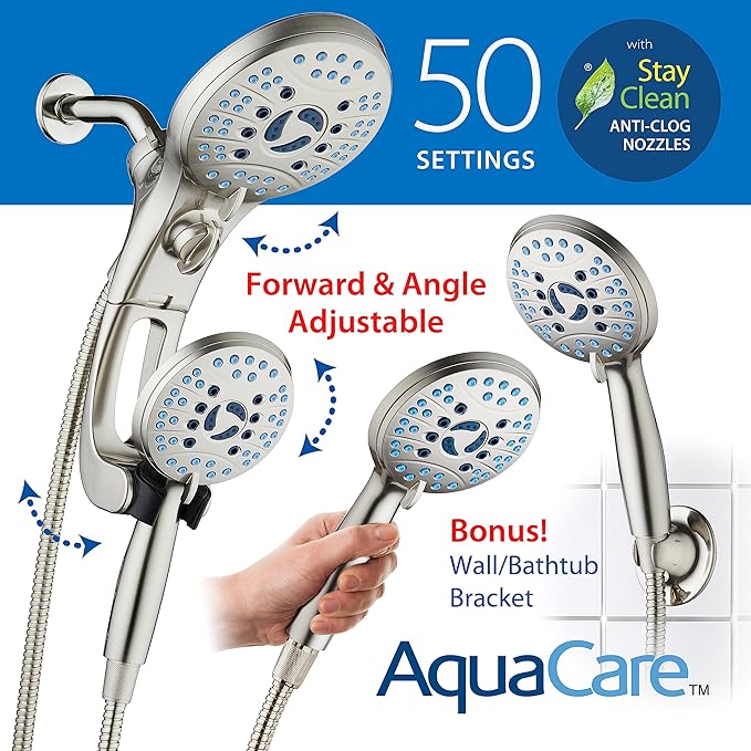 Hotel Spa AquaCare As-Seen-On-TV High Pressure Handheld/Rain 50-mode 3-way - Image 6