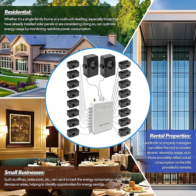Smart Home Energy Monitor with 16 50A Circuit Level Sensors, Measure Power - Image 4