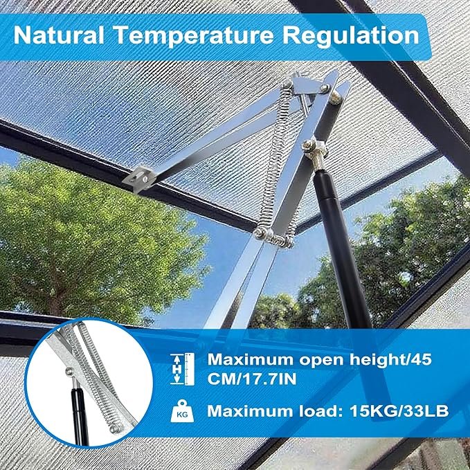 2PCS Greenhouse Window Opener, Auto Vent Opener, Solar Sensitive Automatic Roof - Image 5