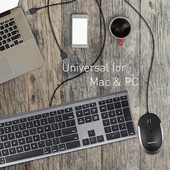 Macally Silent Wired Mouse - Image 2