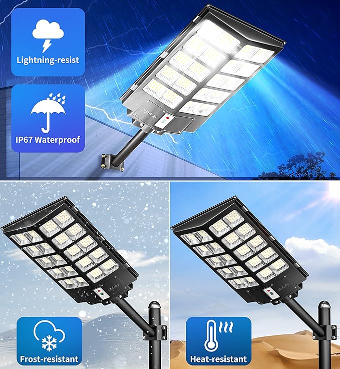 Gefolly SL-5200W Solar Street Lights Outdoor, 520000LM Commercial Parking Lot - Image 7