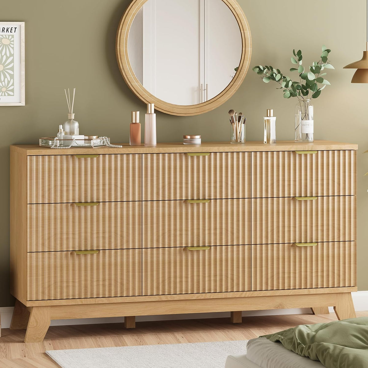 Fluted Dresser for Bedroom