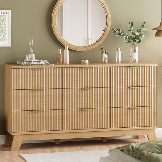 Fluted Dresser for Bedroom by Xixini