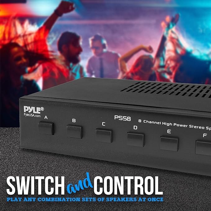 Pyle Premium New and Improved 8 Zone Channel Speaker Switch Selector Switch Box - Image 5
