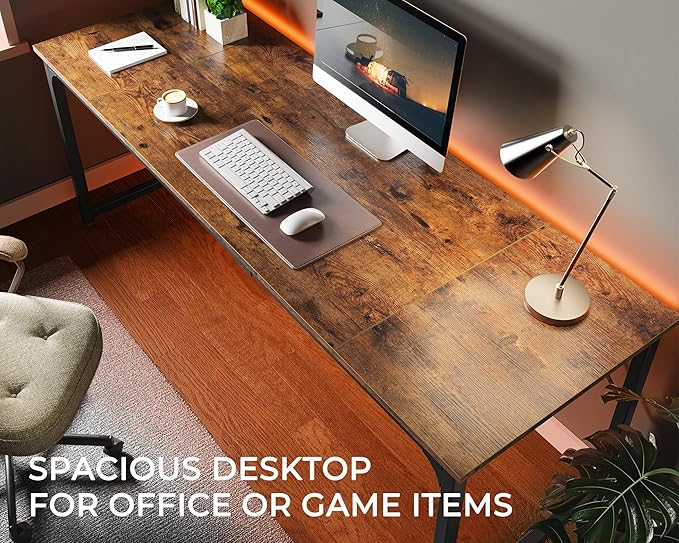 Huuger Computer Desk, 80 Inch Office Desk, Gaming Desk - Image 5