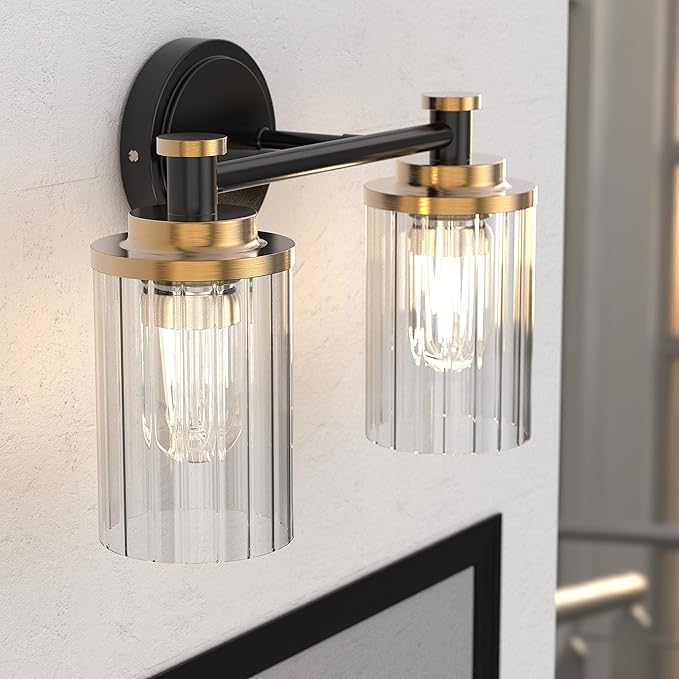 PHIXART Bathroom Lighting Fixtures Black and Gold Bathroom Vanity Light - Image 2