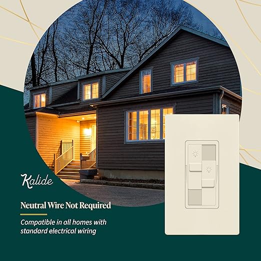 TOPGREENER Kalide Dual Load Dimmer Light Switch, Double LED Dimmer Switch - Image 5