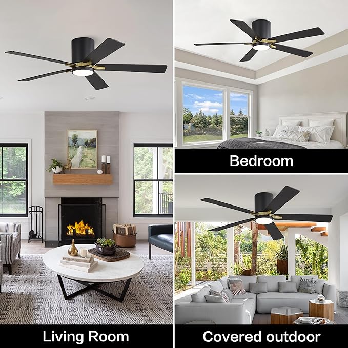 WINGBO 52" DC Flush Mount Ceiling Fan - Image 8