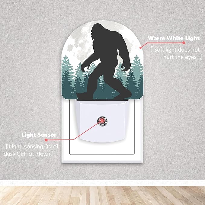 Axxitude Bigfoot Forest Moon Night Lights Plug into Wall - Image 2