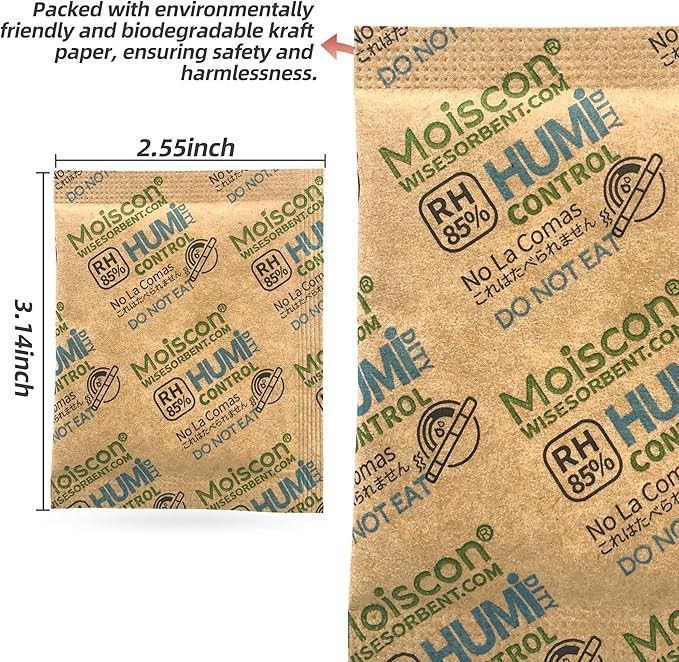 Wisesorb 30 Pack 85% RH Size 8 Two-Way Humidity Control Packs - Image 3