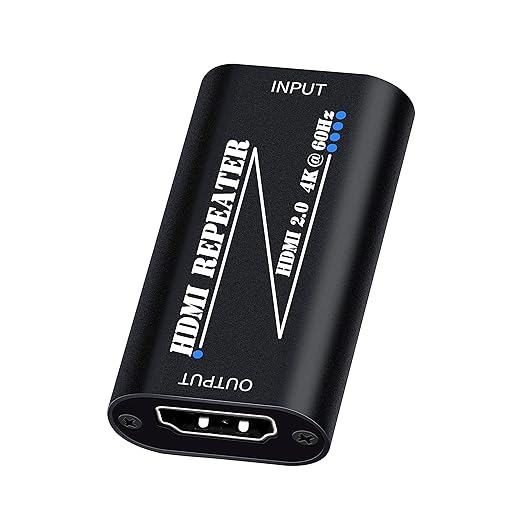 HDMI 2.0 Repeater Extender 4K@60Hz, HDMI Amplifier Signal Booster Plug & Play by NKZKN