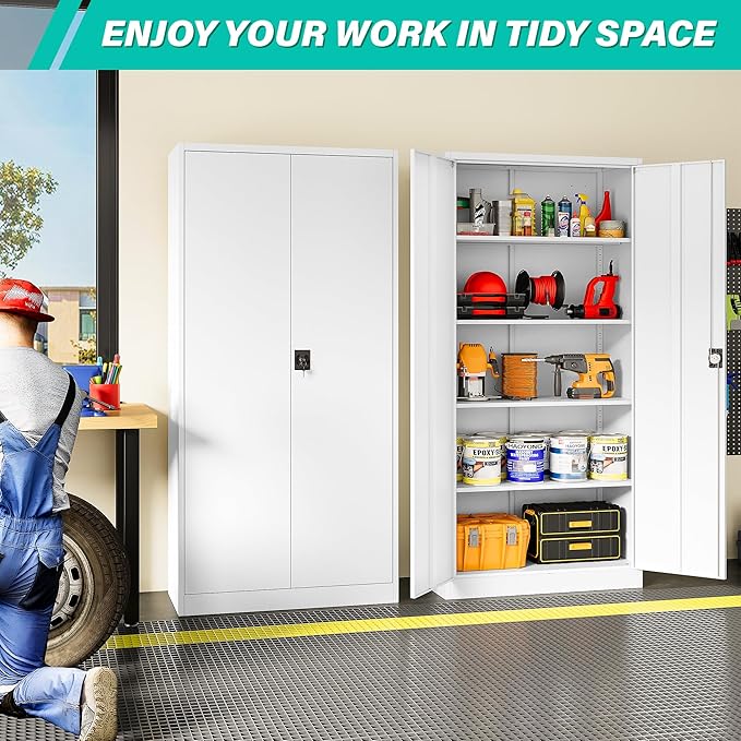 SISESOL Wide & Deep Metal Storage Storage Cabinet - Image 2
