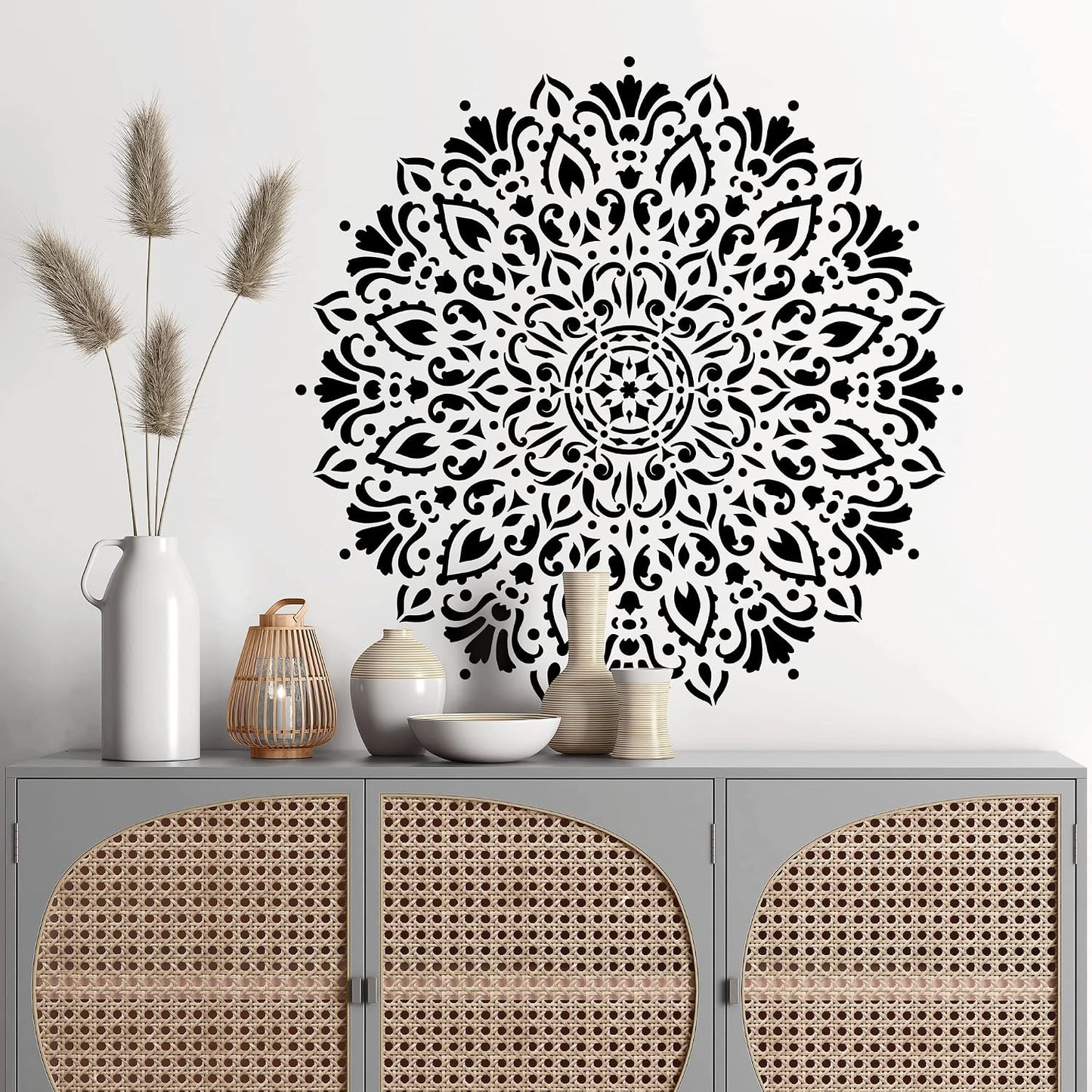 Harmony Mandala Floor Stencil - Furniture Stencils, Mandala Template